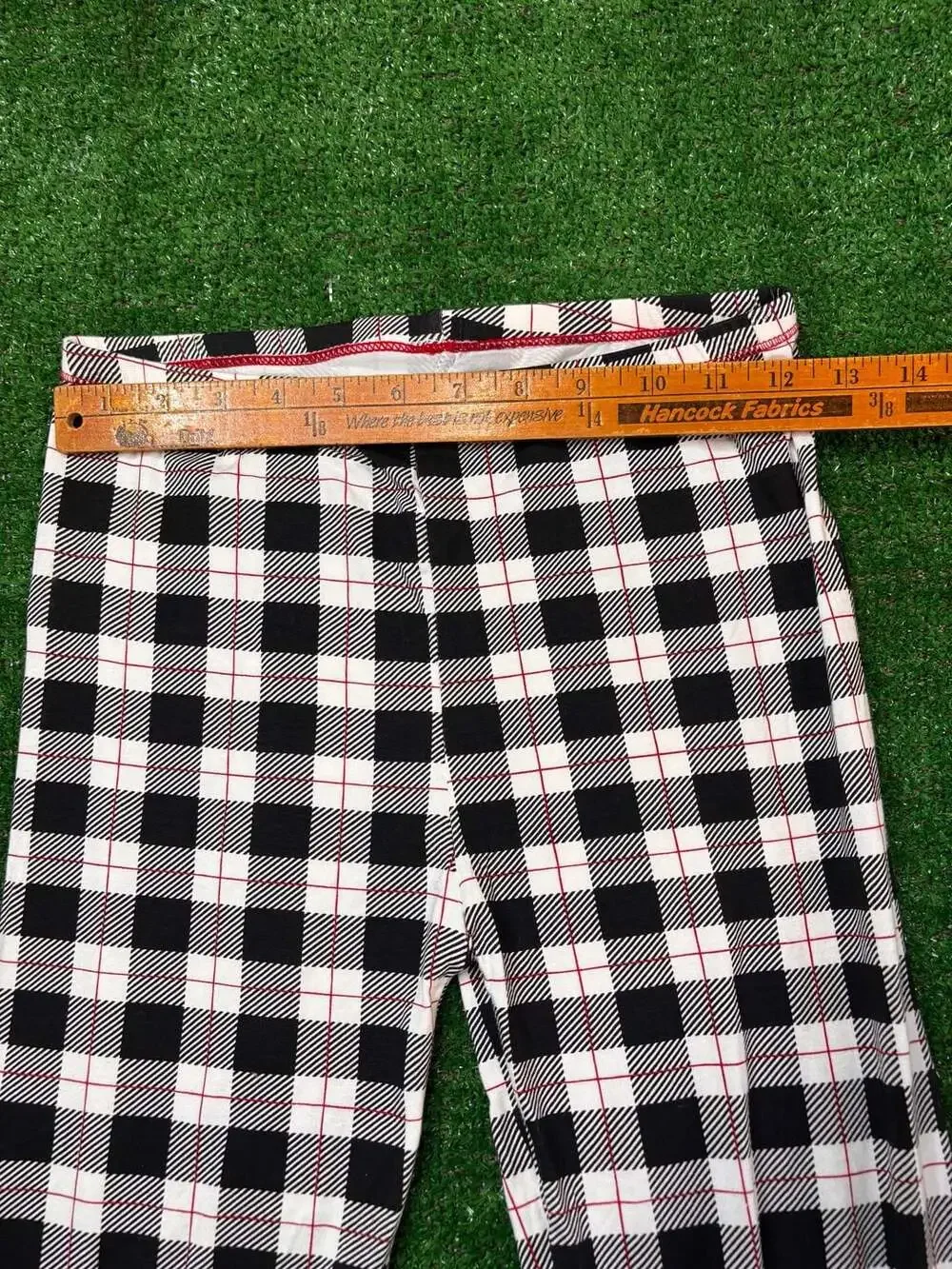 Kickee Buffalo Check Pajama Set Size 14 Black White Red Plaid Long Sleeve